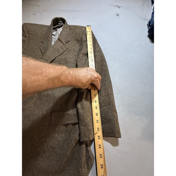 Hickey Freeman Mens Herringbone Cashmere Blazer Size 40 Old Money Classic Career - Picture 8 of 12